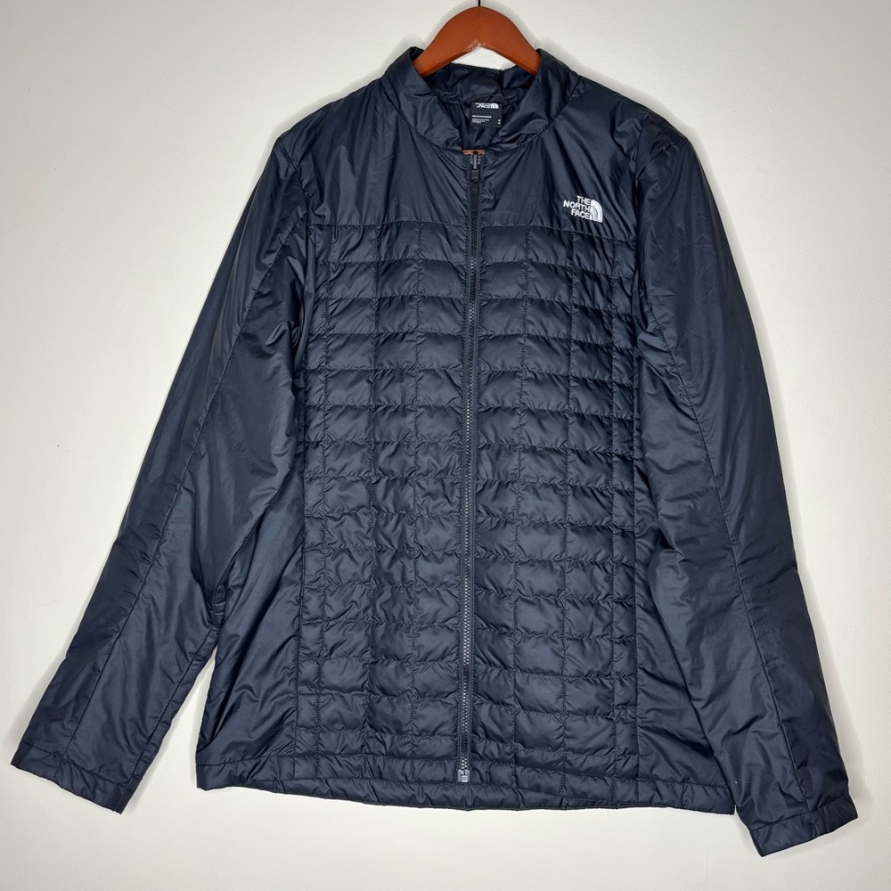 North Face Thermoball Eco Insulated Jacket Black Full Zip Puffer Mens Medium
